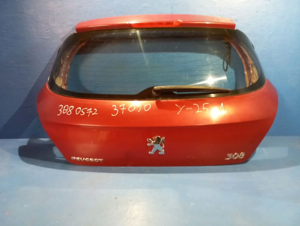 Дверь багажника со стеклом Peugeot 308 I (2007—2011) 4A/C 4B 4A 4E T7 8701Y3  Зад 9HZ EP6  EP6C DW10BTED4 EP6DT