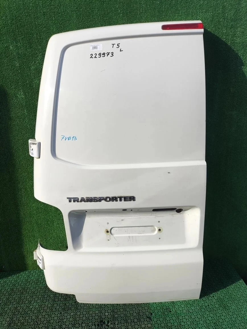 Дверь багажника VOLKSWAGEN TRANSPORTER T5 2003- левая распашная 147см без выреза под стекло белая б/у TRANSPORTER T5(2003-2015)