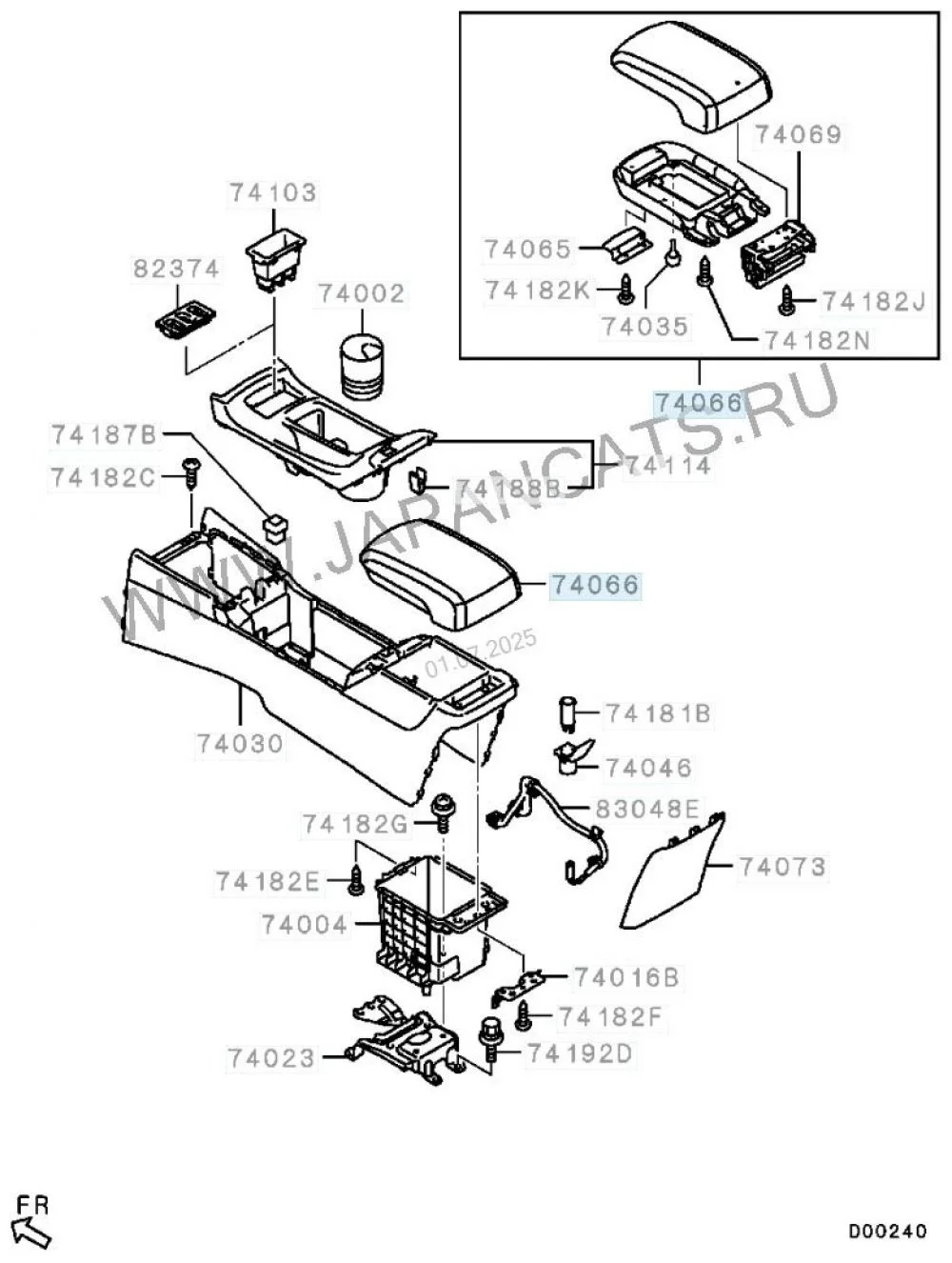 Подлокотник Mitsubishi Lancer X (2007—2010)