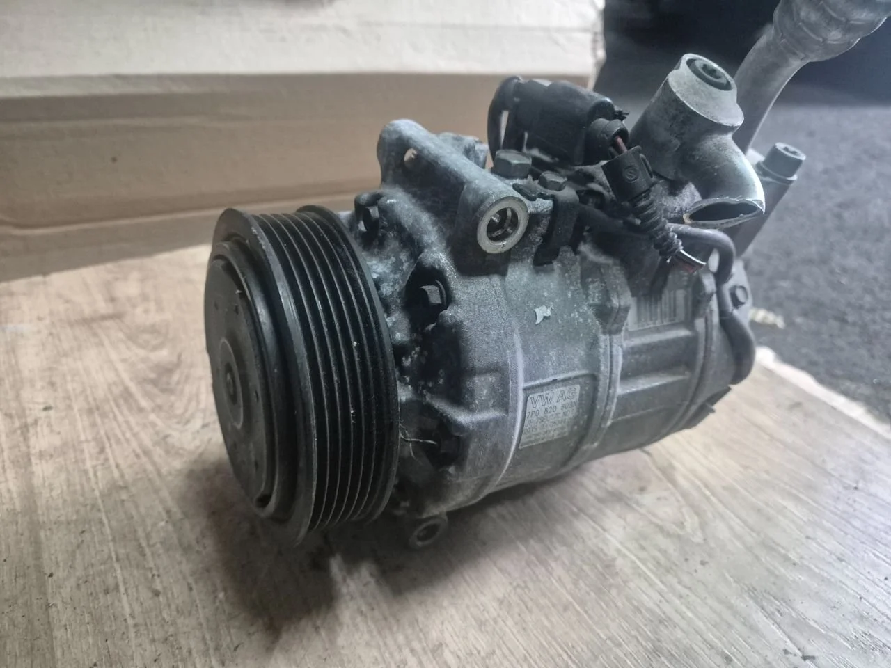 Компрессор кондиционера 7P0820803N Audi Q7 4M 3.0 Дизель