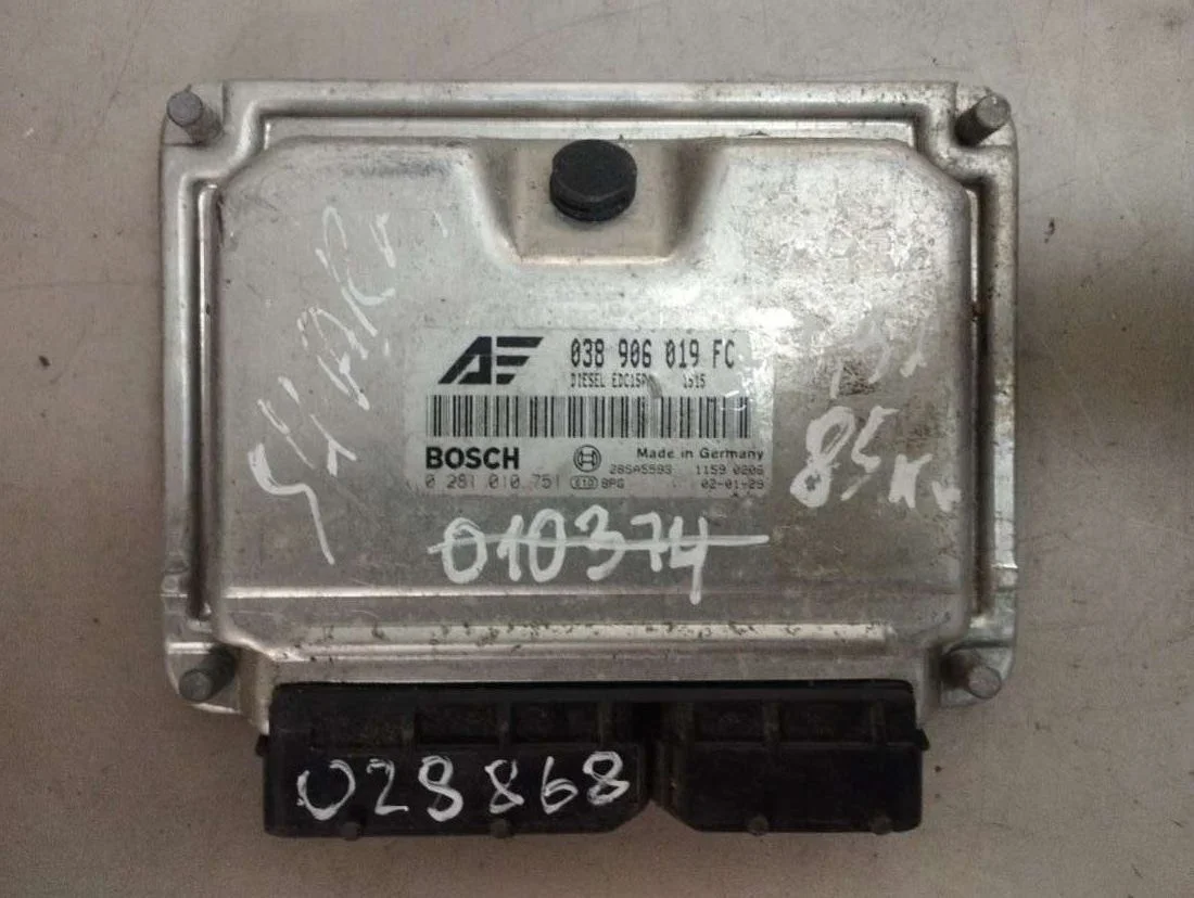 Блок управления двигателем 038906019FC Volkswagen Sharan 1 restailing 1.9 Дизель