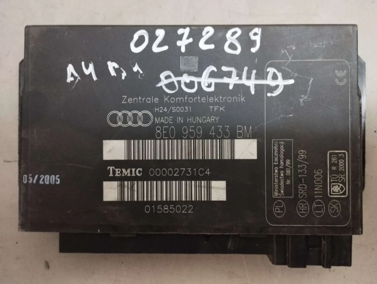 Блок комфорта 8E0959433BM Audi A4 B6 0