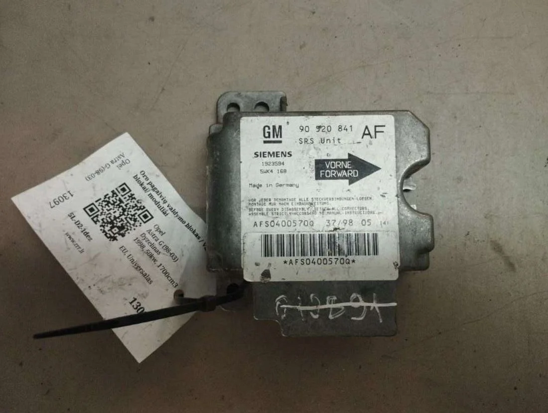 Блок AirBag 90520841 Opel Astra G 1.8 Бензин
