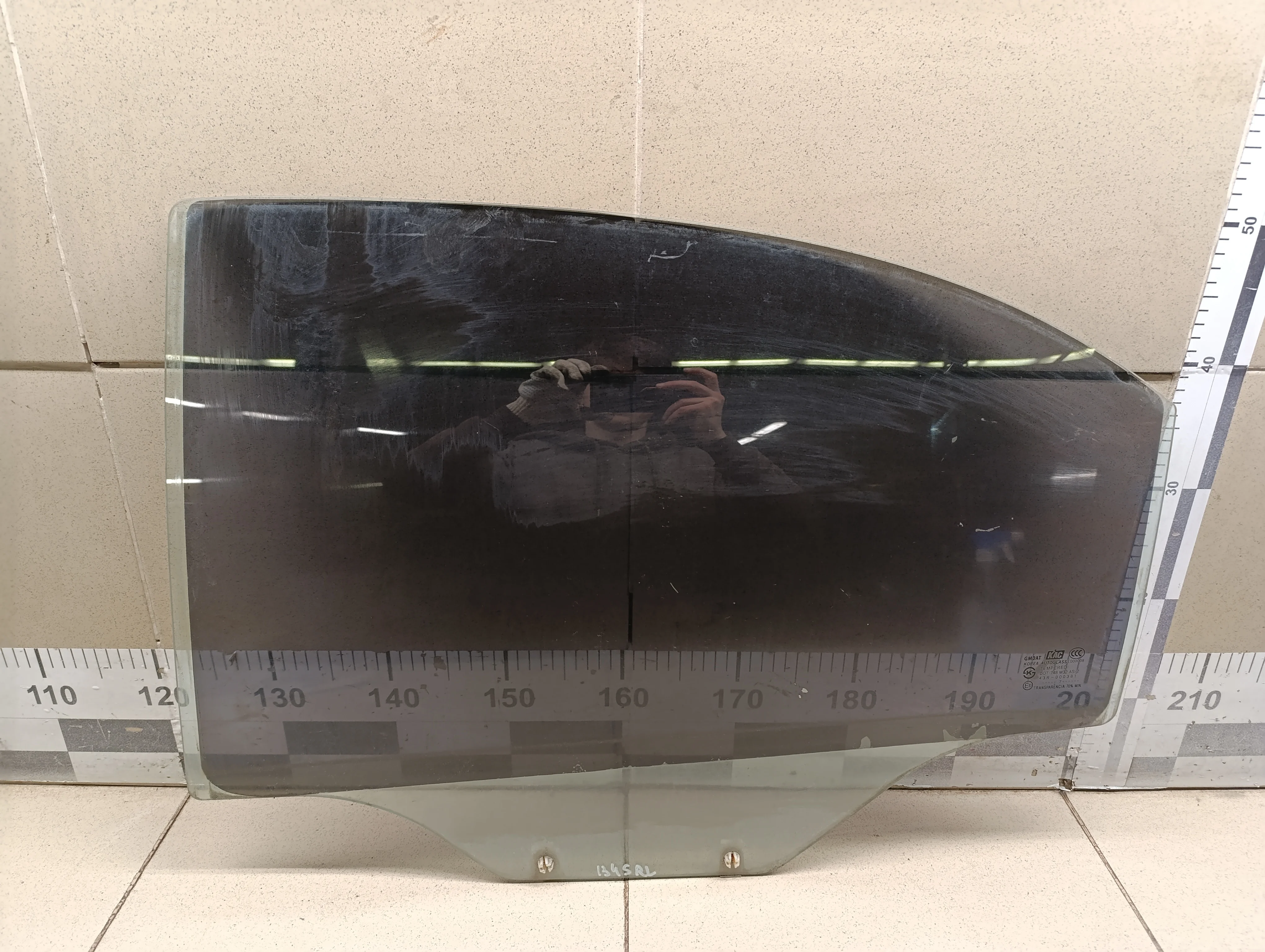 Стекло двери задней левой Aveo (T250) 2005-2011