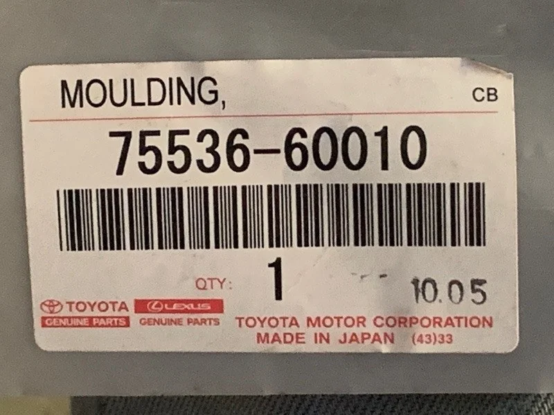 Молдинг лобового стекла Toyota Land Cruiser Prado 2009-2023 7553660010 150, передний левый