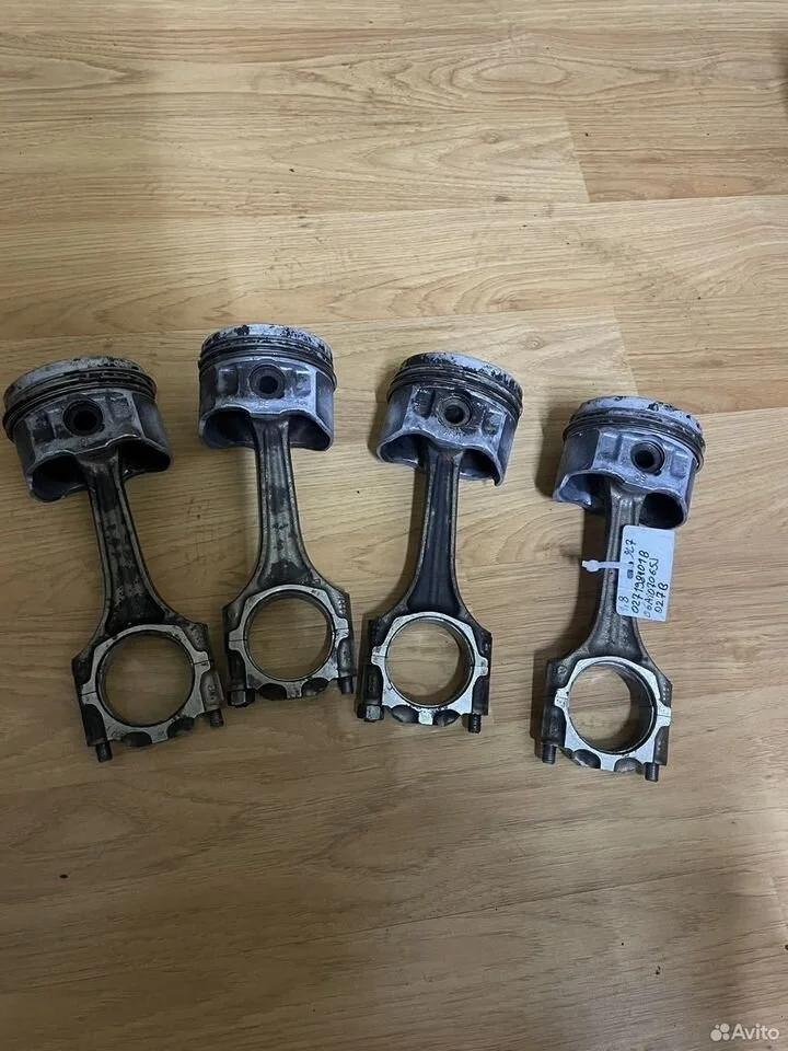 Поршень, шатуны audi a4,a6 2.4 arj,alf,aml bdv asm