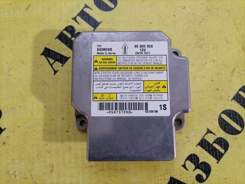Блок управления AIR BAG SRS CHEVROLET AVEO T250 2005-2011 2011 96806958 СЕДАН 1.2 B12D1 84 Л/С