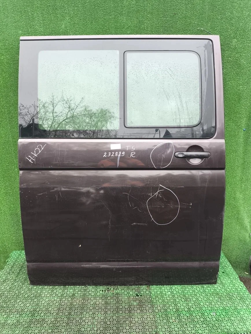 Дверь VOLKSWAGEN TRANSPORTER T5/T6 2003- сдвижная (с вырезом под стекло) правая коричневая б/у TRANSPORTER T5(2003-2015);TRANSPORTER T6(2015-