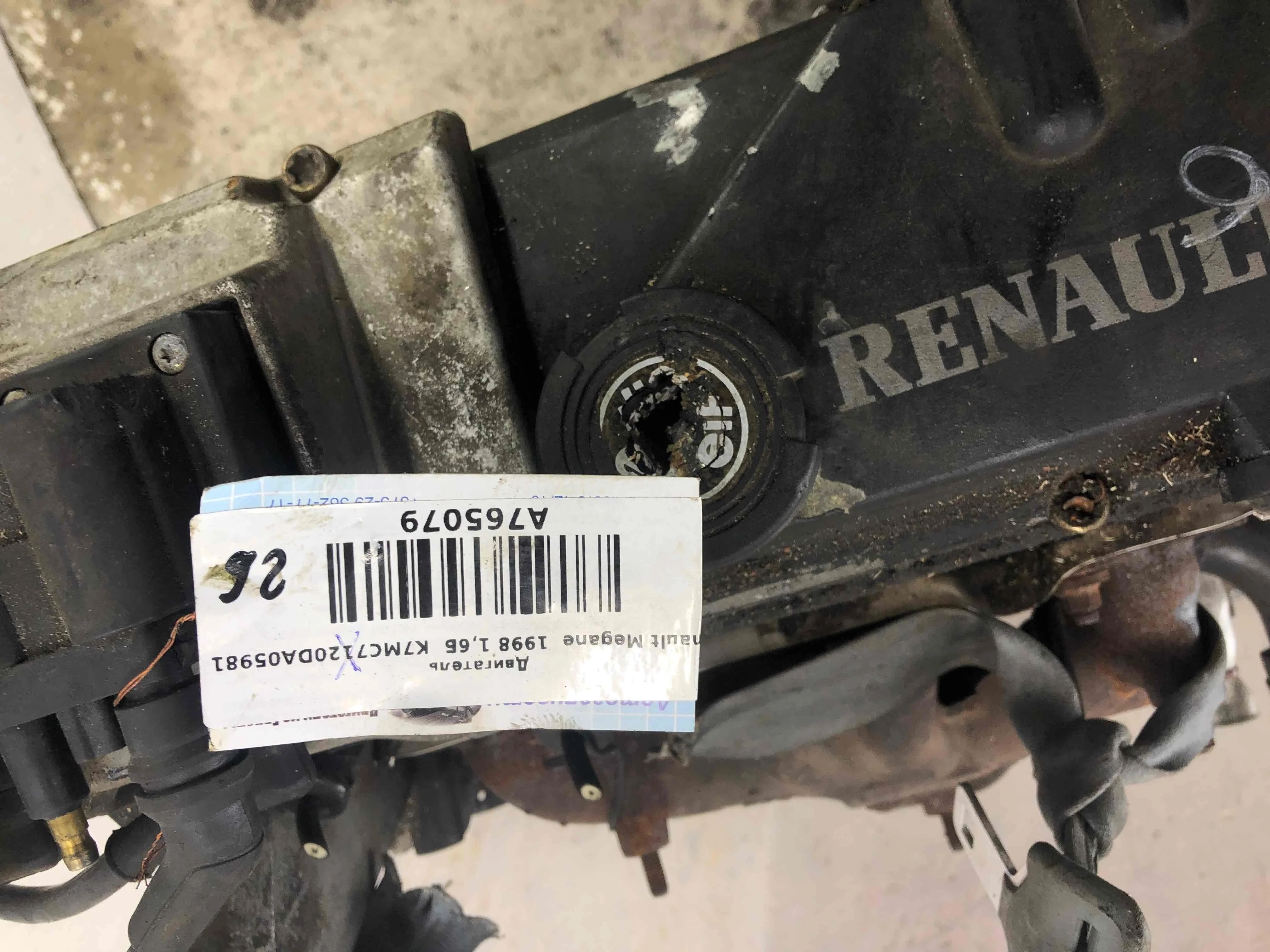Двигатель Renault Megane I 1995-2002 1998 1,6 i Бензин МКПП Хэтчбек 5дв. Megane