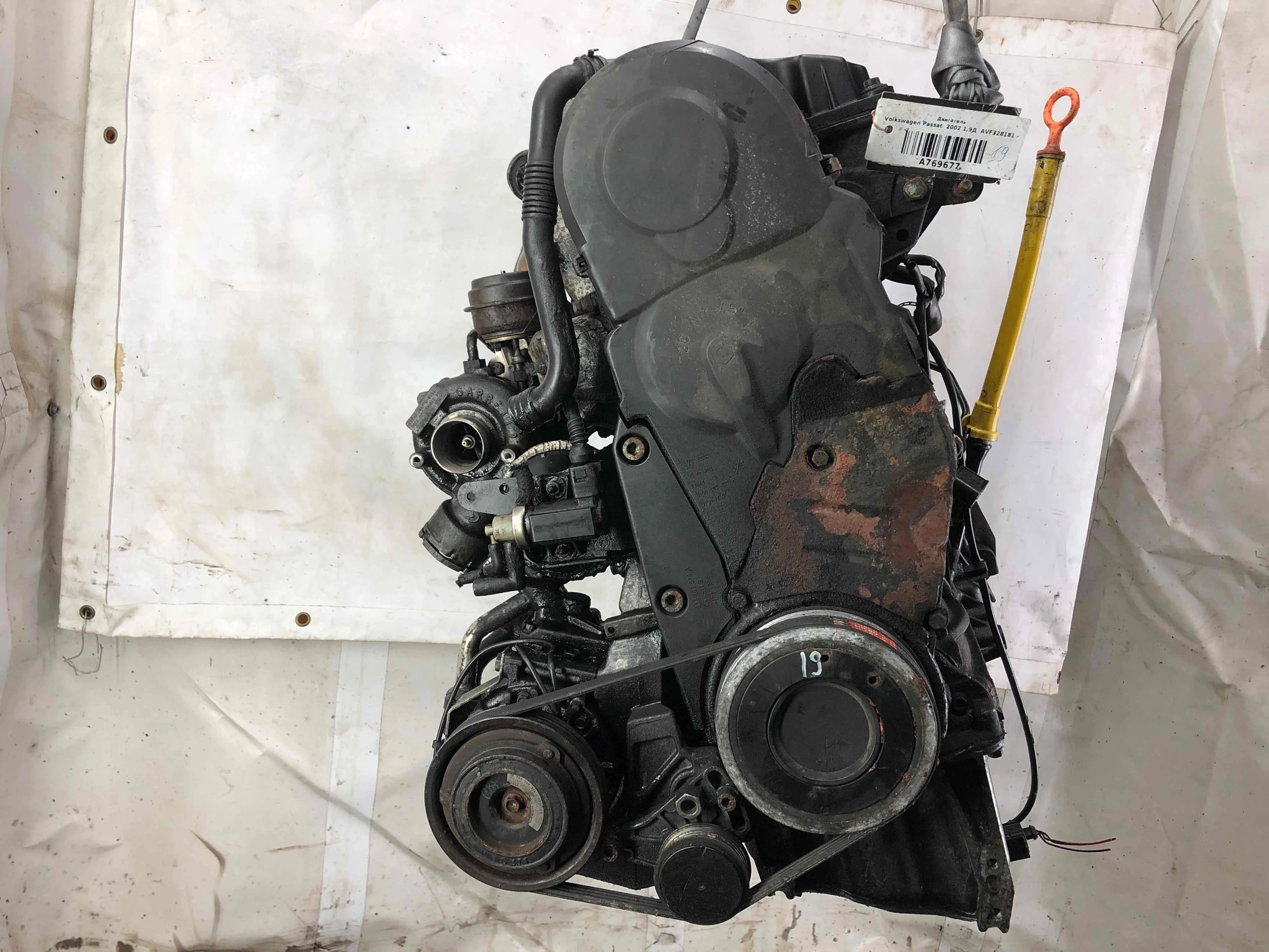 Двигатель Volkswagen Passat Passat B5+ (3B) 2000-2005 рестайлинг 2002 1,9 TDi Дизель МКПП 6ст. Седан.