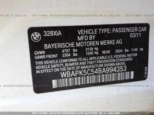 Продажа BMW 3er 3.0 (272Hp) (N53B30) 4WD AT по запчастям