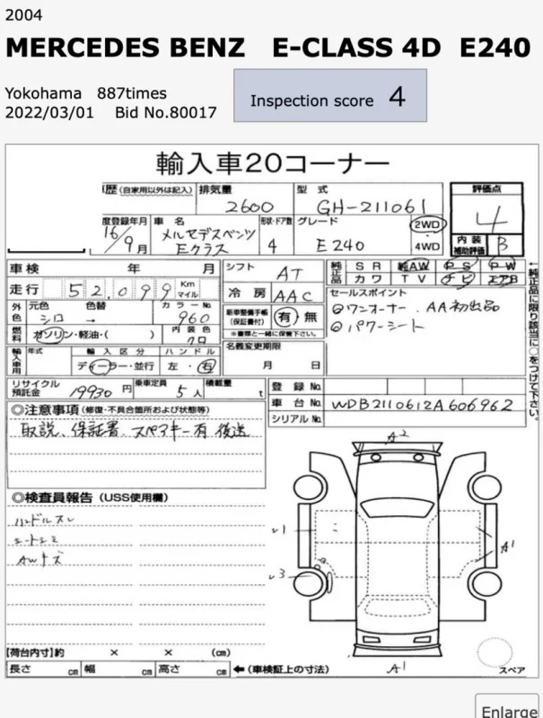 Продажа Mercedes-Benz E class 2.6 (177Hp) (112.913) RWD AT по запчастям