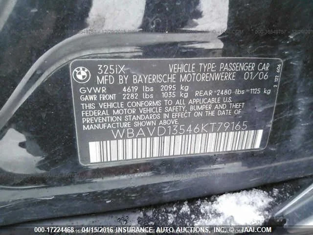 Продажа BMW 3er 3.0 (218Hp) (N52B25) 4WD AT по запчастям