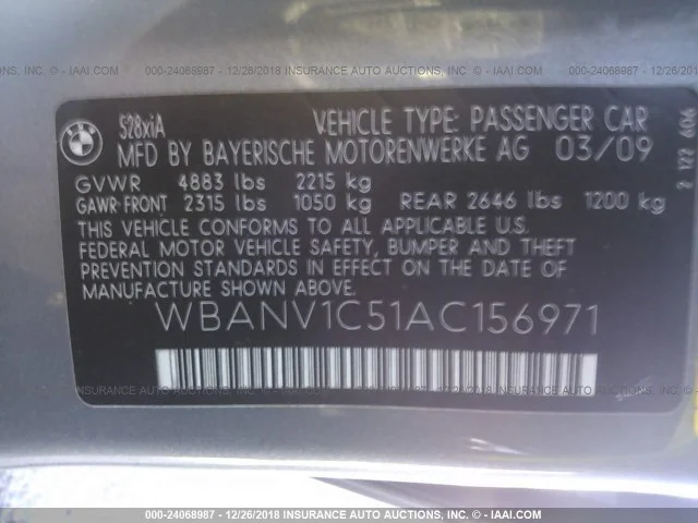 Продажа BMW 5er 2.5 (218Hp) (N52B25A) 4WD AT по запчастям