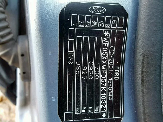 Продажа Ford Focus 1.6 (100Hp) (HWDB) FWD MT по запчастям