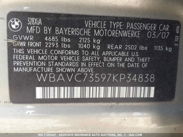 Продажа BMW 3er 3.0 (218Hp) (N52B25) 4WD AT по запчастям