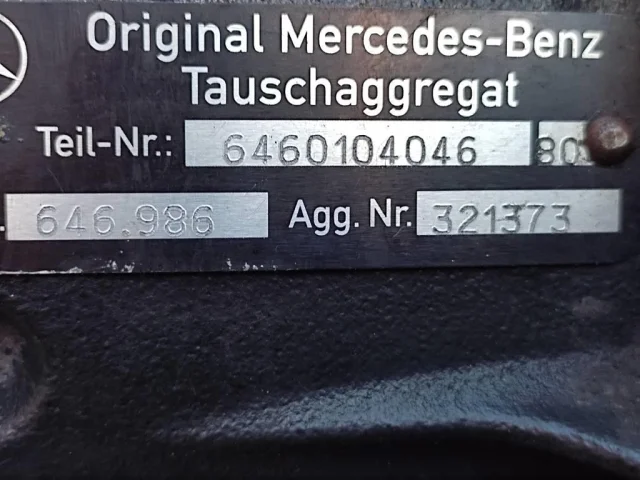 Продажа двигателя 646.982