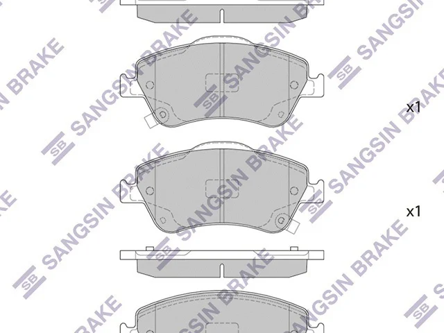Тормозные колодки передние для Toyota Corolla E140/E150 Седан 2006-2013 на фотографиях