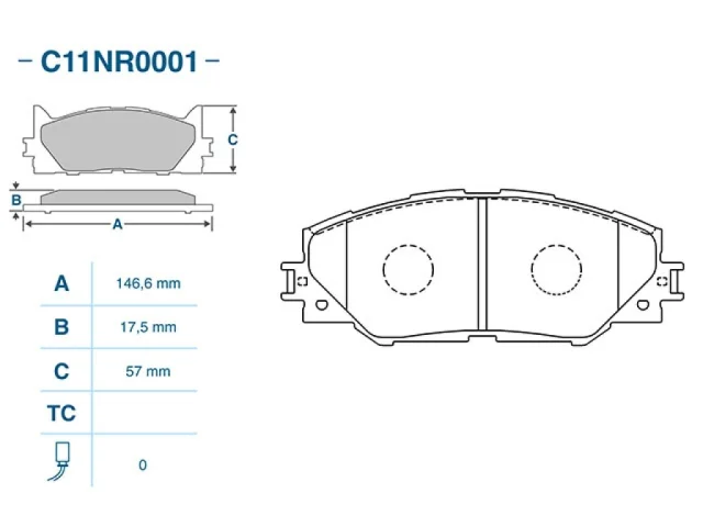 Тормозные колодки передние для Toyota RAV4 XA30 2005-2012 на фотографиях