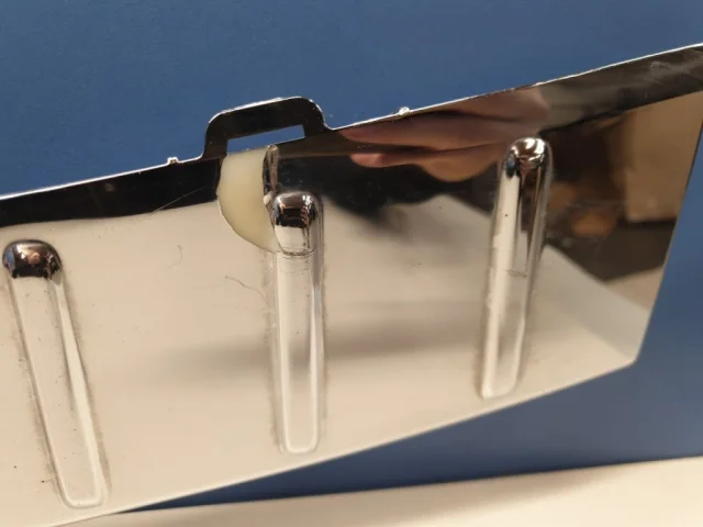 Накладка заднего бампера для Volkswagen Touareg II (7P5) Rest 2014-2018 на фотографиях