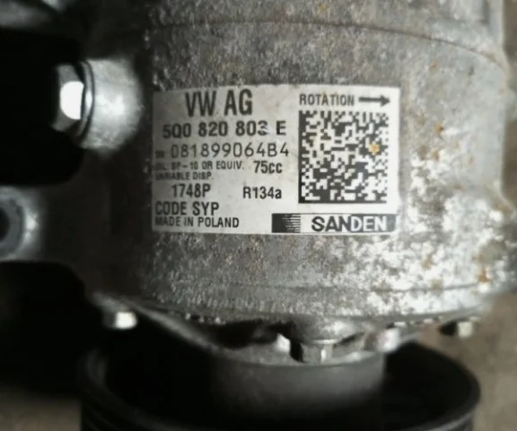 Компрессор кондиционера для Skoda Rapid I NH3 2012-2017 на фотографиях