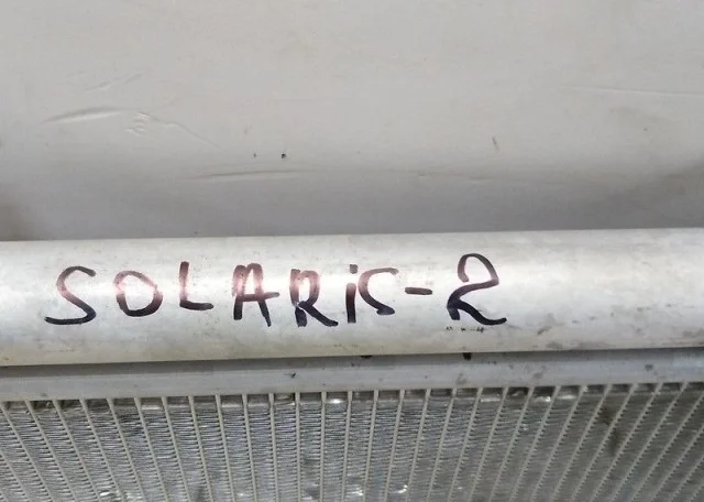 Радиатор кондиционера для Hyundai Solaris 1 RB (2011-2013) на фотографиях