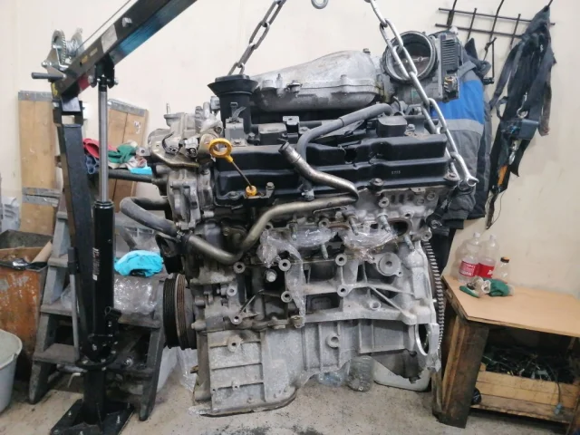 Двигатель без навесного для Nissan Pathfinder R52 2013-2017 на фотографиях