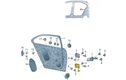 Петля двери Skoda Octavia 2011 A5