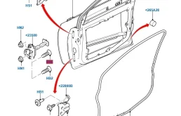 Петля двери Ford Fiesta 2008 CBK