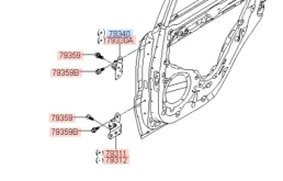 Петля двери Kia Soul 2011 AM