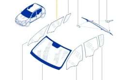 Стекло двери Renault Sandero 2014 BS11, B90