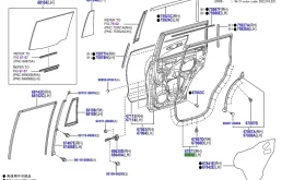 Уплотнитель двери Toyota Land Cruiser Prado 2021 J150