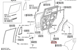 Уплотнитель двери Toyota Land Cruiser Prado 2021 J150