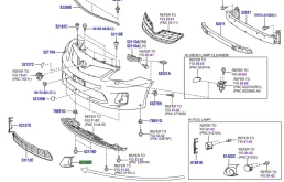 Заглушка в бампер Toyota Corolla 2011 E150