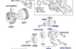 Насос водяной (помпа) Toyota Land Cruiser Prado 2009-2023 J150