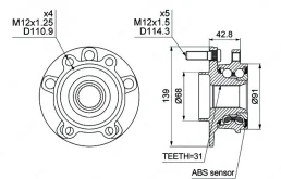 Ступица колеса задняя левая для Mazda CX 5 на фотографиях