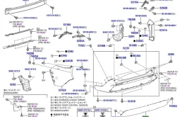 Накладка бампера Toyota Rav4 2019- XA50