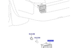 Фонарь противотуманный Toyota Land Cruiser 2008-2021 J200
