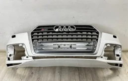 Бампер в сборе решеткой радиатора Audi Q7 S-line 2015-2021 4M
