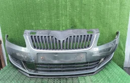 Бампер SKODA FABIA 2 2010- передний зелёный б/у FABIA 2(2007-2015)