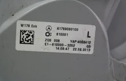 Фонарь левый для Mercedes-Benz A class на фотографиях
