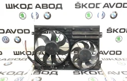 Вентилятор охлаждения радиатора Skoda Yeti 2015 1K0121205AD 5L 2.0 CFHC
