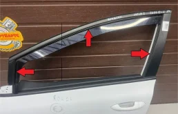 Уплотнительная резинка вокруг стекла двери передней левой Kia Ceed JD (2012—2015)