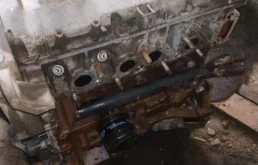 Двигатель без навесного для Renault Logan 2008 года на фотографиях