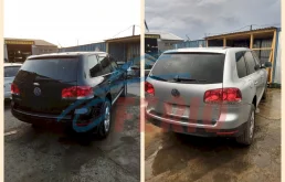 Бампер задний для Volkswagen Touareg на фотографиях