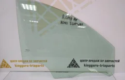 Стекло двери переднее правое для Renault Logan 2012 года на фотографиях