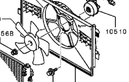 Диффузор вентилятора для Mitsubishi Lancer 2011 года на фотографиях
