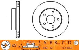 Диск тормозной передний для Toyota Land Cruiser 200 2007-2015