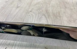 Молдинг переднего бампера левый для Mitsubishi Pajero Sport на фотографиях