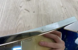 Молдинг переднего бампера левый для Mitsubishi Pajero Sport на фотографиях